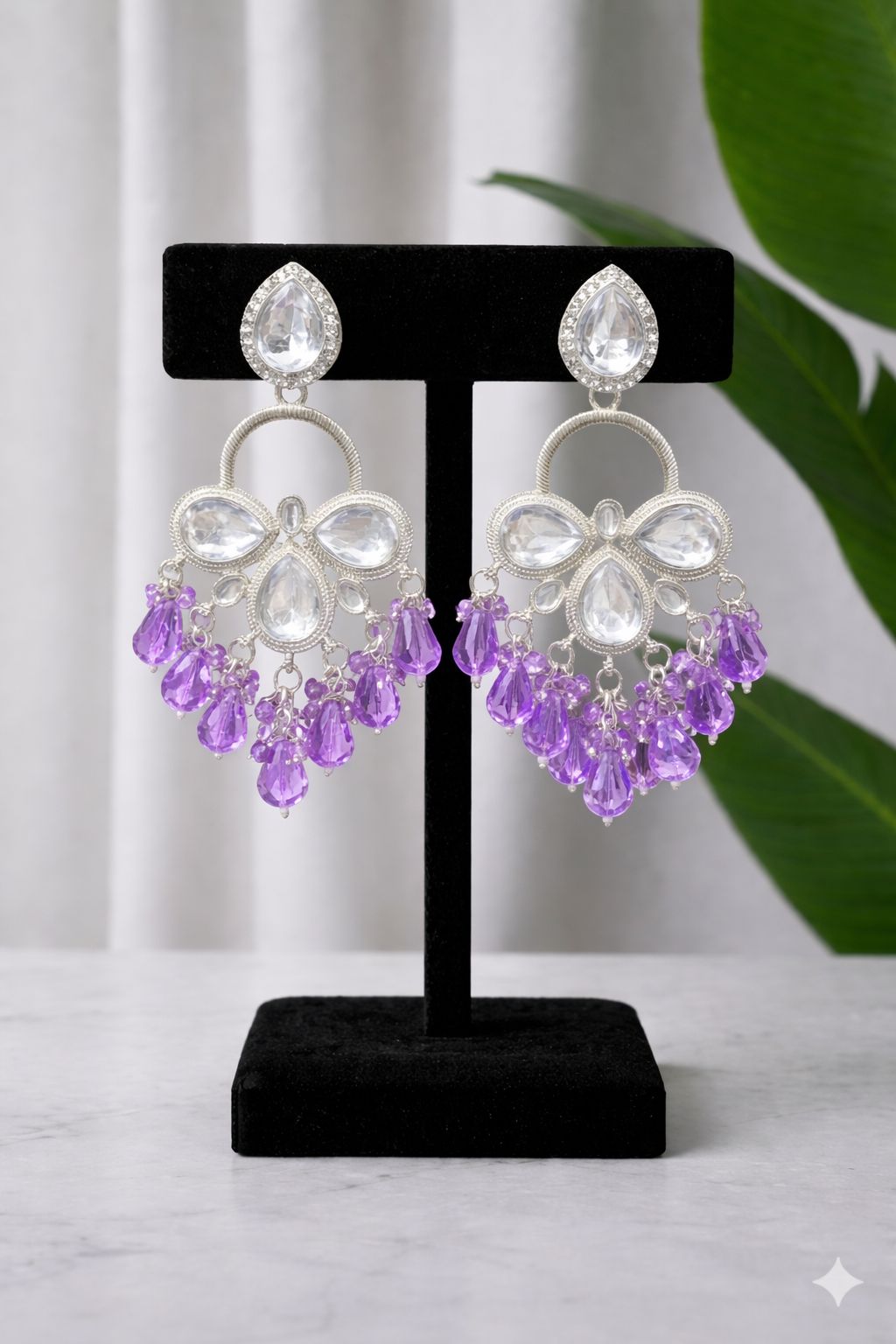 Chand Kundan Chandelier Earrings