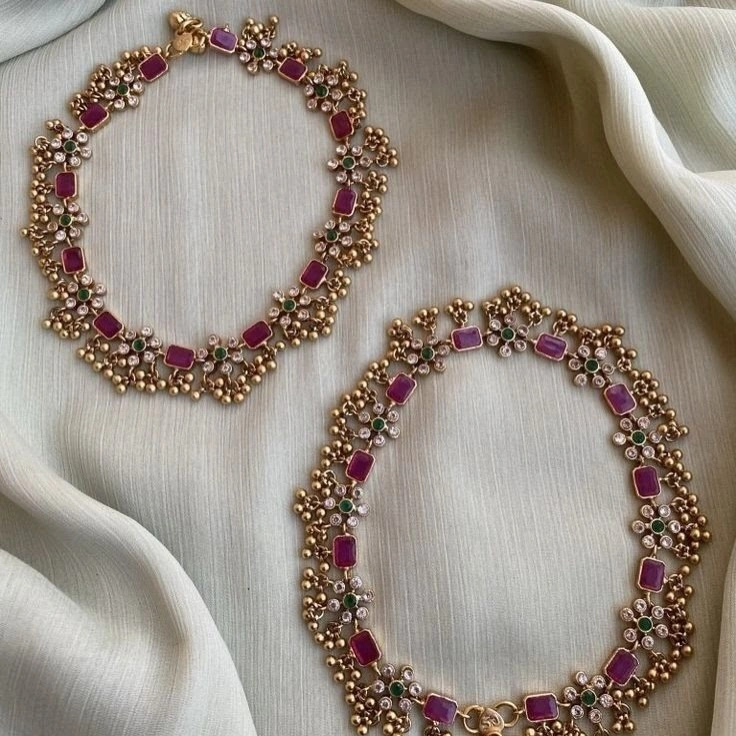 Nakshatra Ruby Kundan Bridal Anklet (Payal)